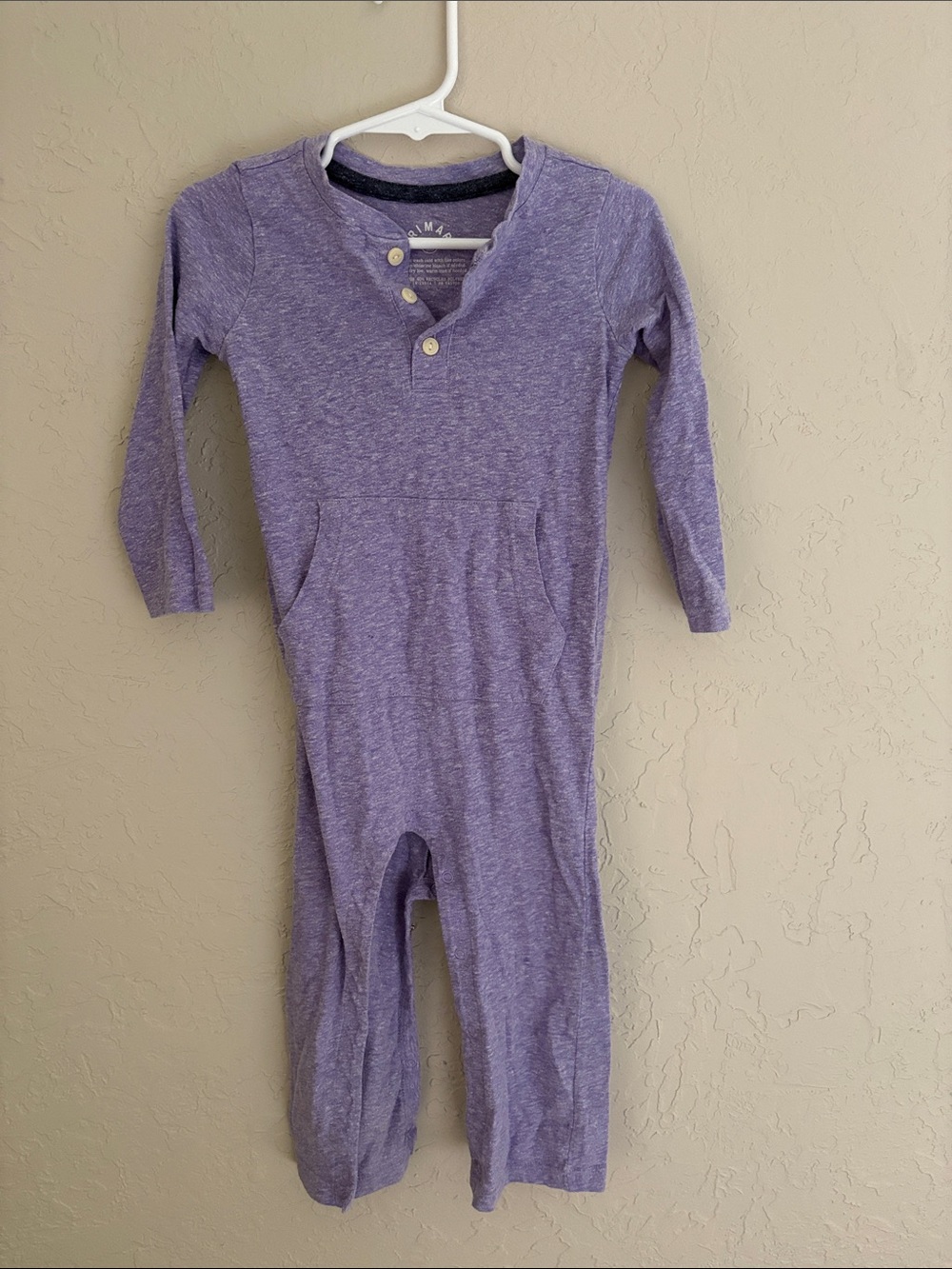 Primary Purple Long-Sleeve One-Piece Bodysuit